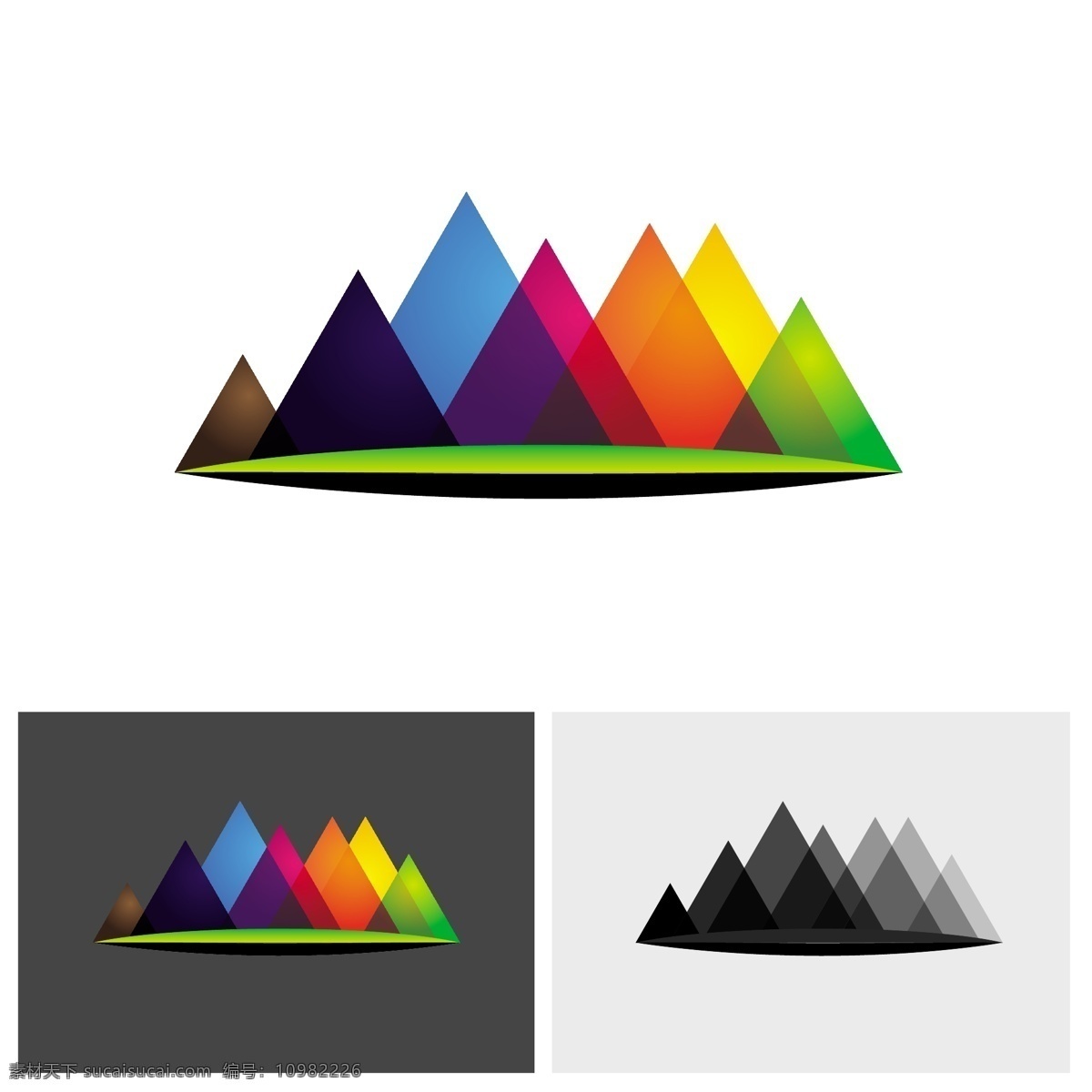 彩色 三角形 标志 标识 业务摘要 营销 色彩 企业 公司 品牌 抽象图案 形状 现代企业形象 身份 颜色 企业标志 公司标志 抽象的形状