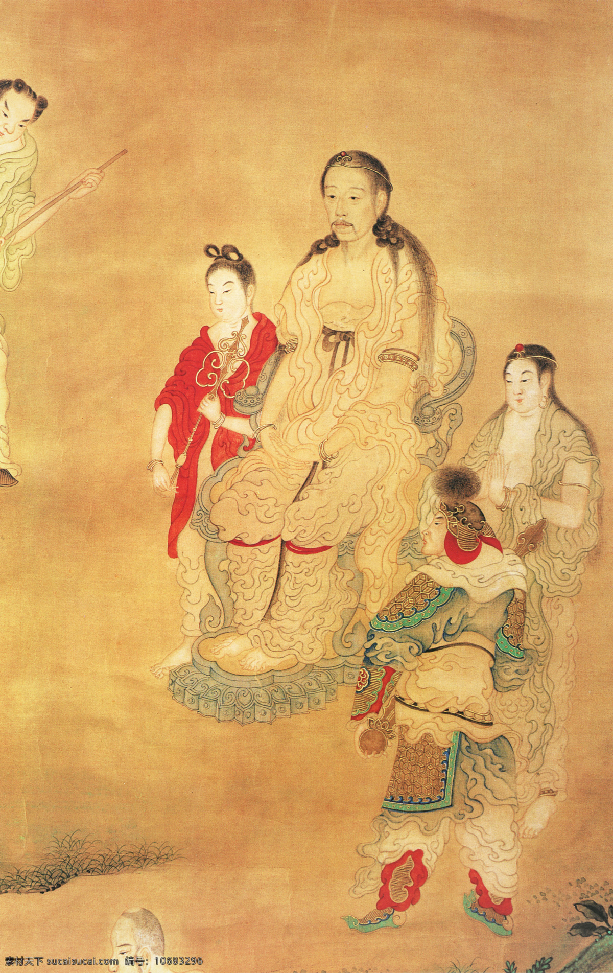 弘历洗象图b 人物画 中国 古画 中国古画 设计素材 人物名画 古典藏画 书画美术 黄色