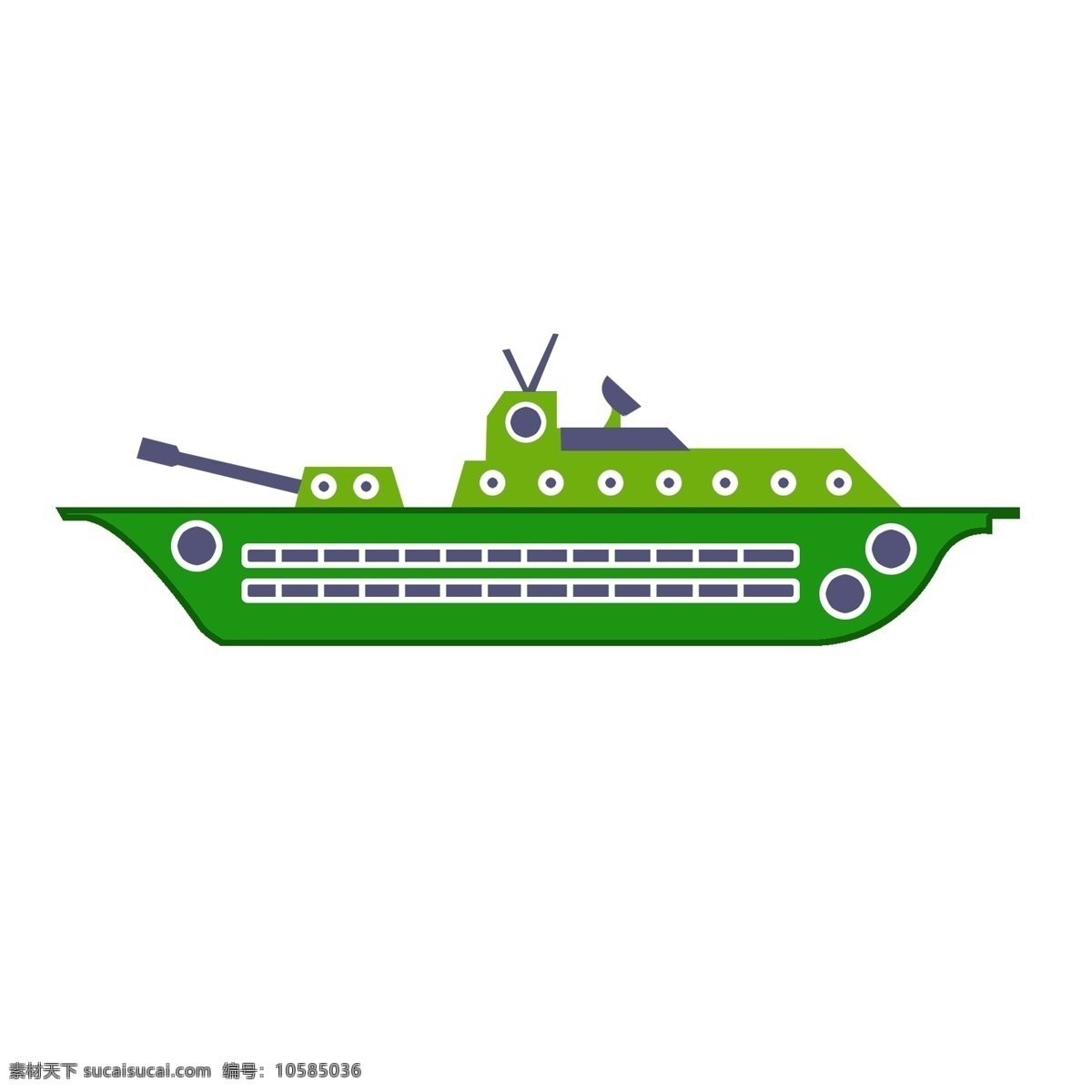 军事 绿色 军舰 插画 绿色的军舰 卡通插画 军事插画 军事产品 军事用品 军用物品 中国的军舰