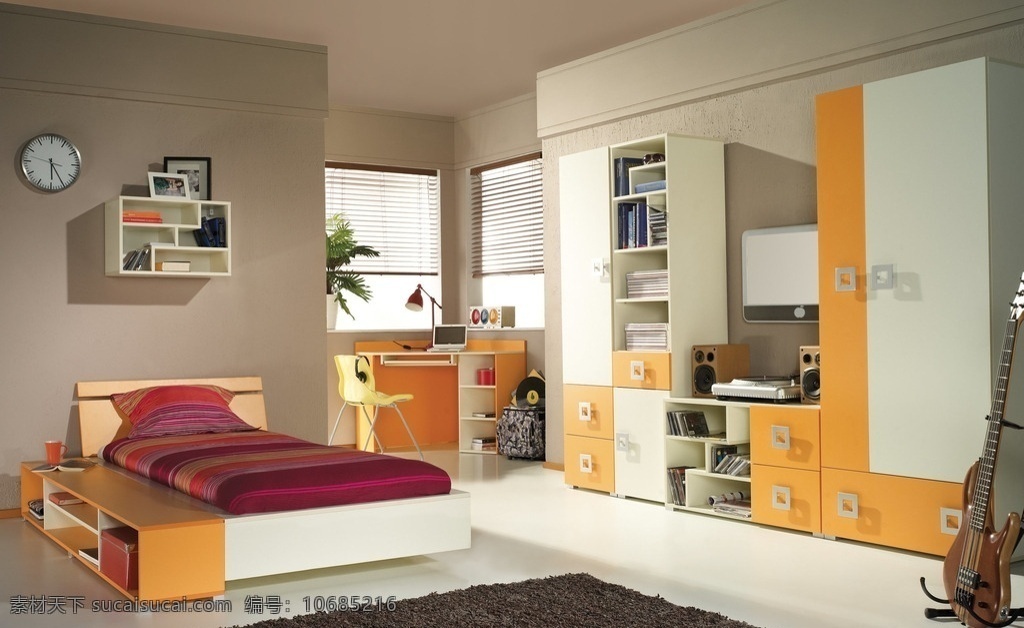 炫酷卧室 唯美 炫酷 家居 家具 卧室 欧式 浪漫 小床 红色被子 环境设计 室内设计