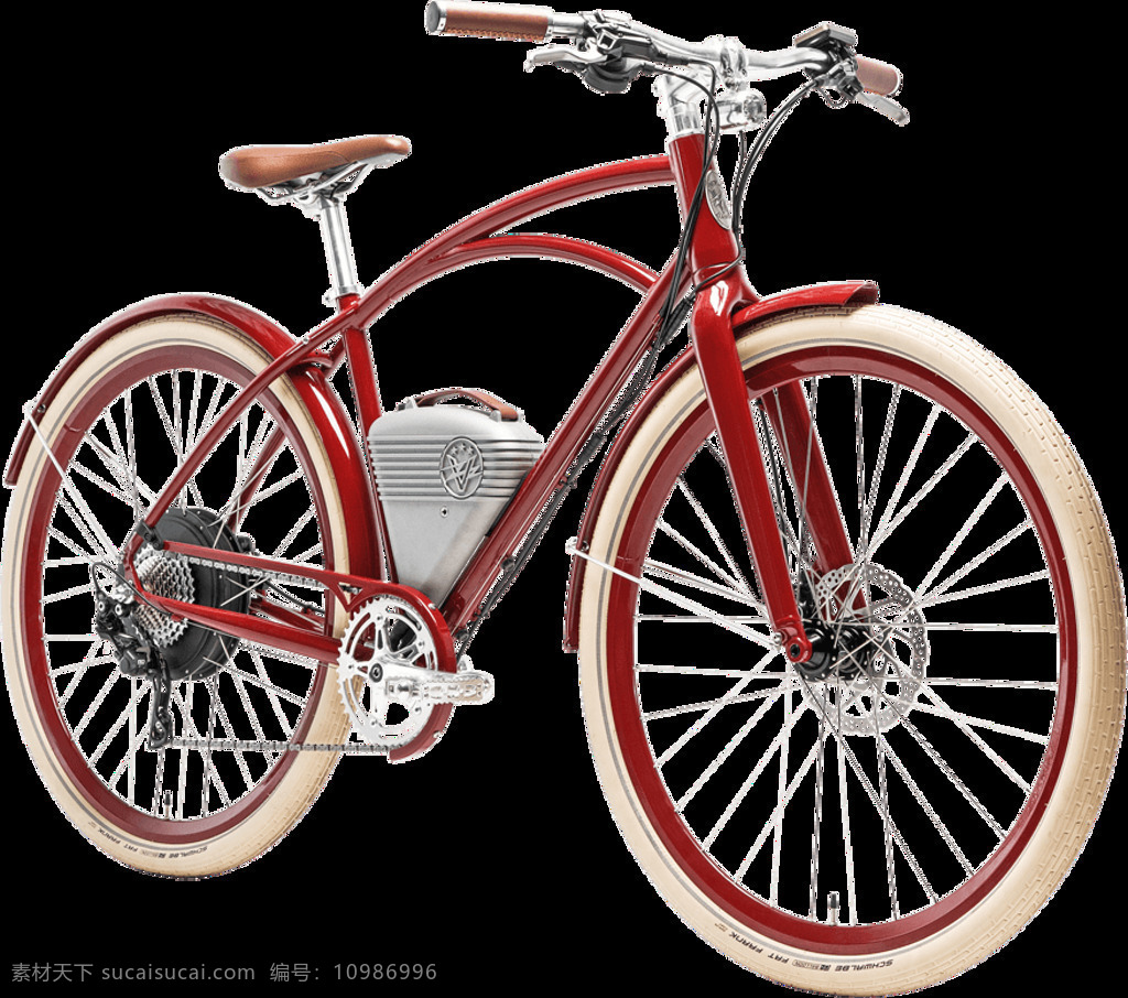 自行车 剪贴换 灰色 山地 复古 老式 抠图 红色