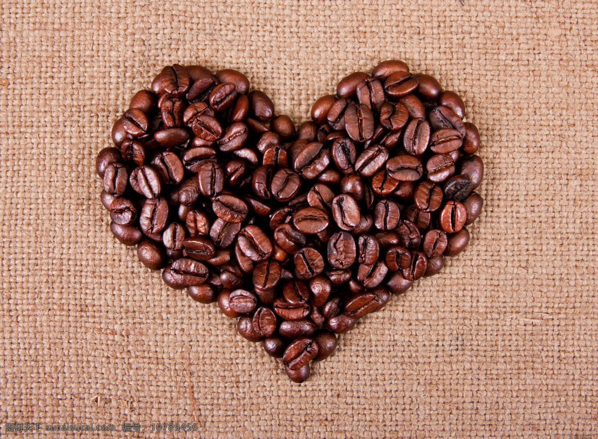 咖啡豆 组成 爱心 布纹 心形 背景 爱心图片 生活百科