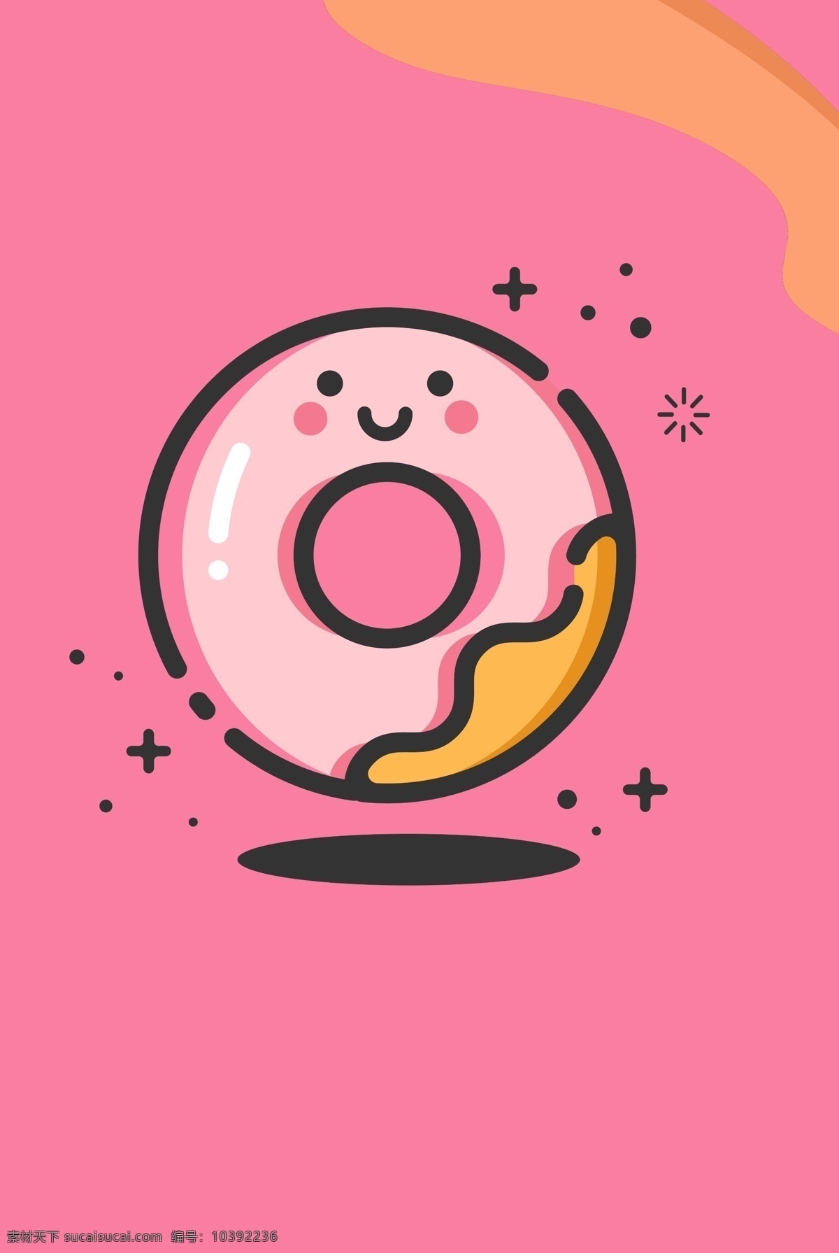 mbe 卡通 矢量图 创意 概念 矢量 小清新 图标 扁平 插画 简约 手绘 粉色 甜美 甜甜圈
