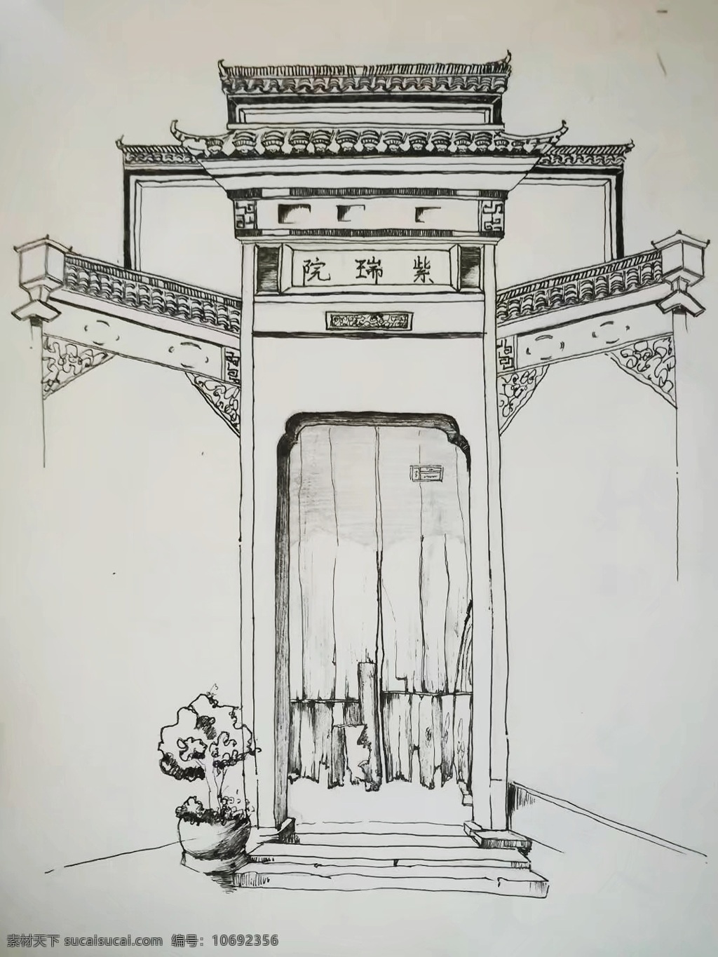 建筑速写图片 建筑局部速写 徽派建筑速写 宏村建筑写生 速写 建筑 手绘