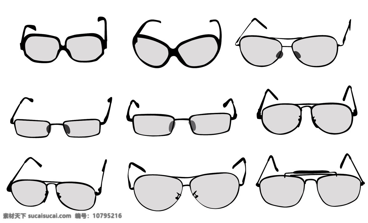 眼镜矢量 眼镜 向量 白色