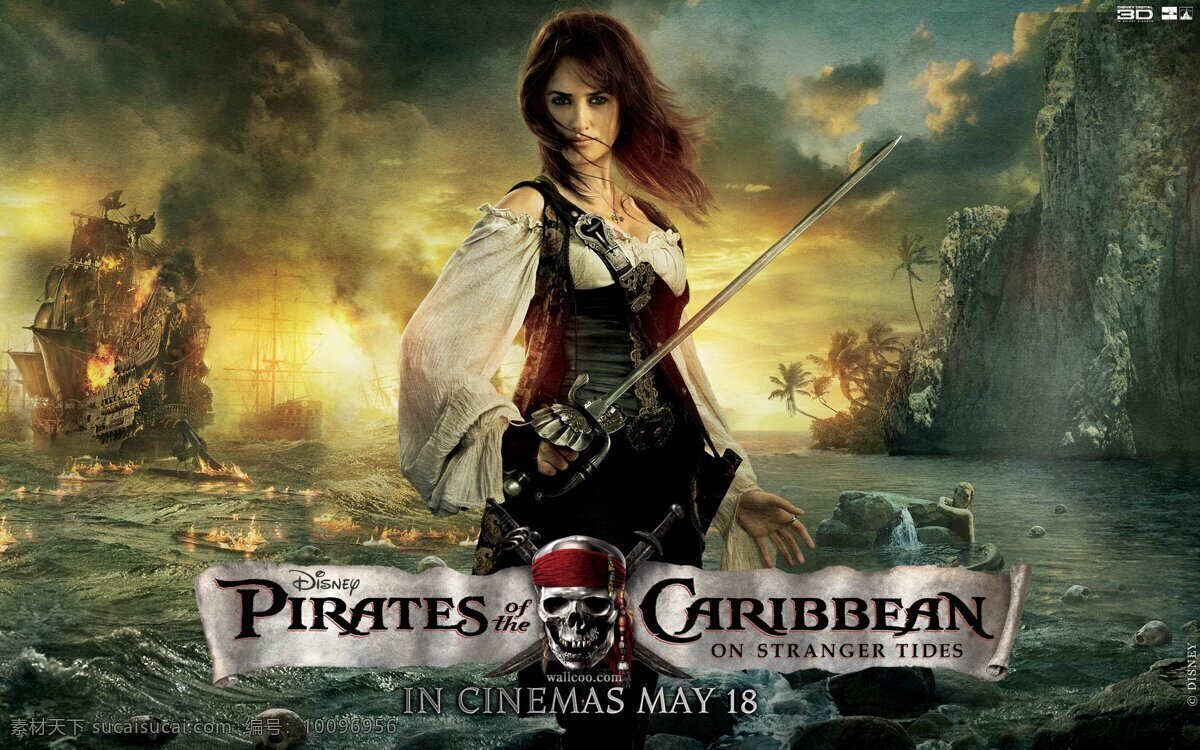 加勒比海盗 海盗 安杰丽卡 影视娱乐 文化艺术