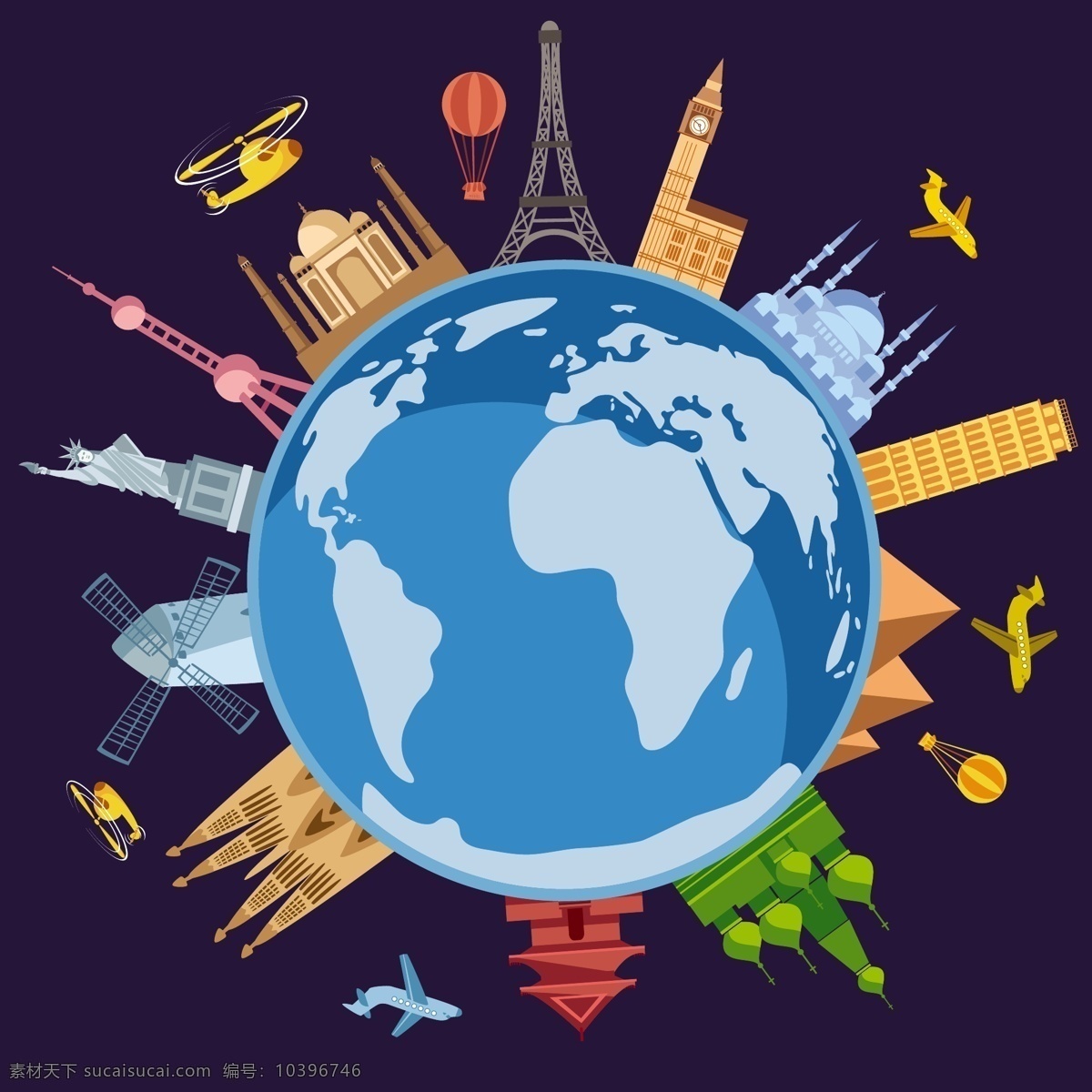 旅游 欧美旅游 世界之旅 欧洲卡通建筑 地球 旅行社