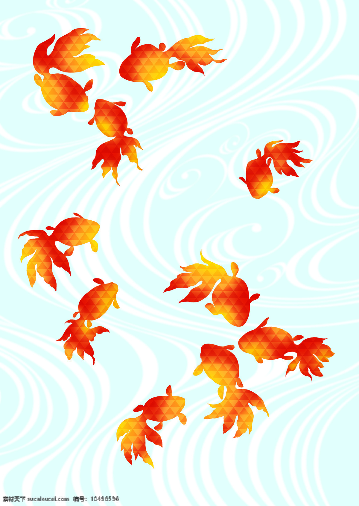 金鱼免费下载 背景 金鱼 色调 水纹 装饰素材 室内装饰用图