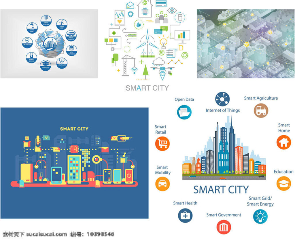智慧 城市 主题 创意设计 智慧城市 图标 地球 行业 移动互联 立体 三维 手机 建筑物 楼房 大楼 能源 电能 用电 白色