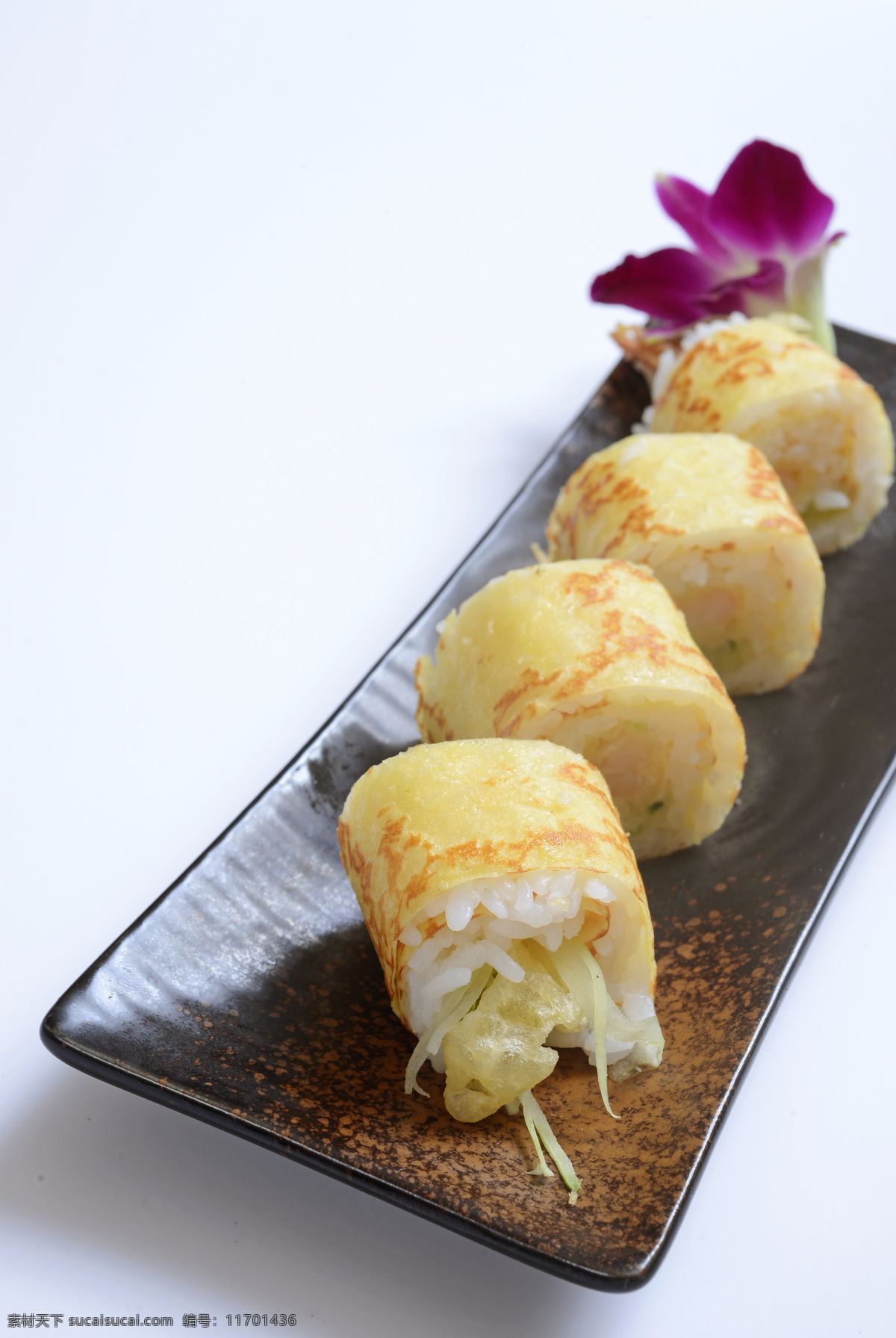 皮蛋虾卷 日式风味 寿司卷 创意卷物 鸡蛋卷 餐饮美食