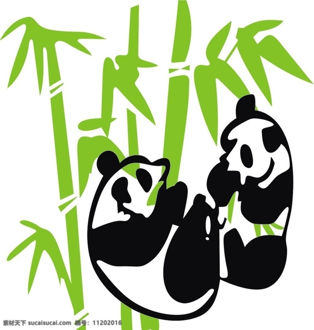 熊猫竹叶 熊猫 竹叶 竹笋 鲜笋 竹杆 自然风景 自然景观 矢量