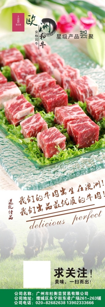 牛肉展架 牛肉x架 牛肉海报 卖牛肉海报 牛肉宣传 共享线下海报