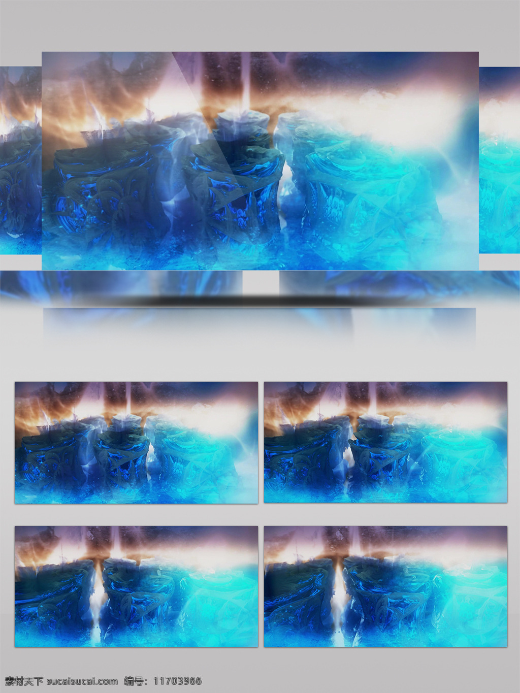蓝色 光芒 视频 水波 视频素材 动态视频素材