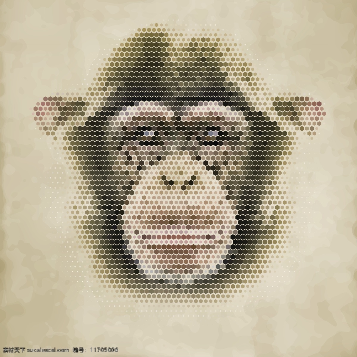 猩猩 猴子 像素动物 像素 像素艺术 马赛克 手绘 像素画 动物头像 扁平化 动物 头像 卡通动物头像 卡通头像 圆形动物头像 动物图标 圆形动物图标 矢量插画 生物世界 野生动物