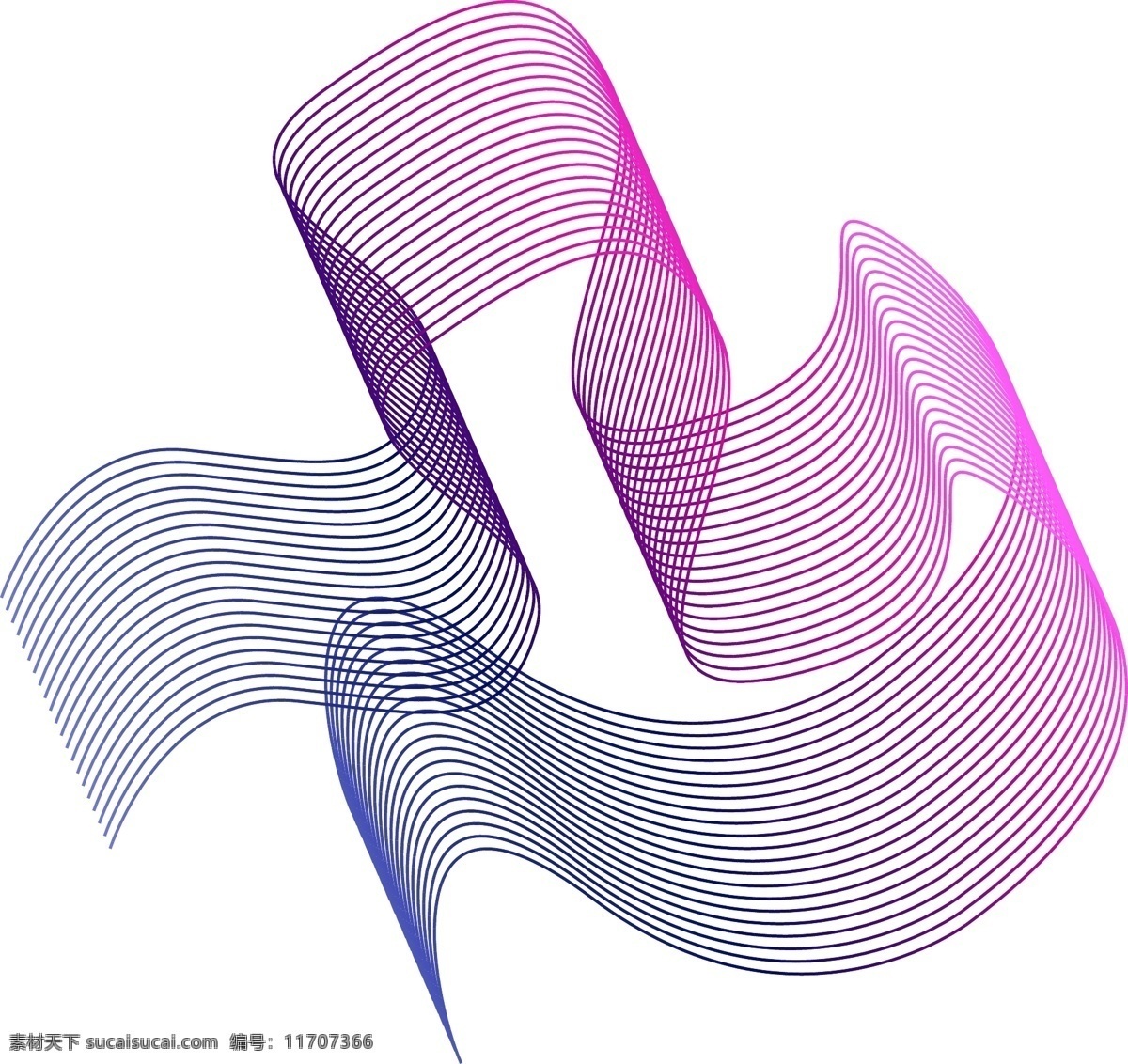 酷 炫 抽象 渐变 线条 元素 炫酷 抽象线条 渐变线条 创意 蓝紫色 科技风