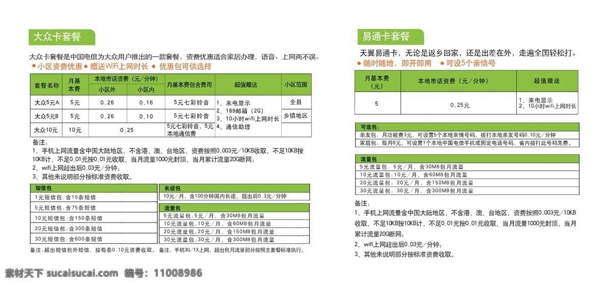 中国电信 广告设计模板 天翼 源文件 展板模板 大众卡套餐 资费 易通卡 矢量图 现代科技