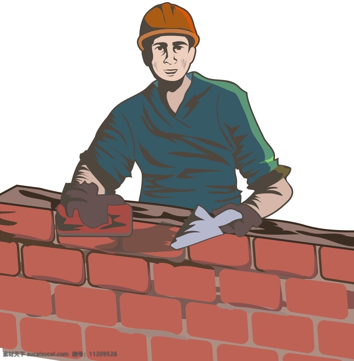 正在 砌墙 工人 矢量 免 抠 建筑工 劳动节 建筑 劳动 盖房子 砖块 民工 扁平
