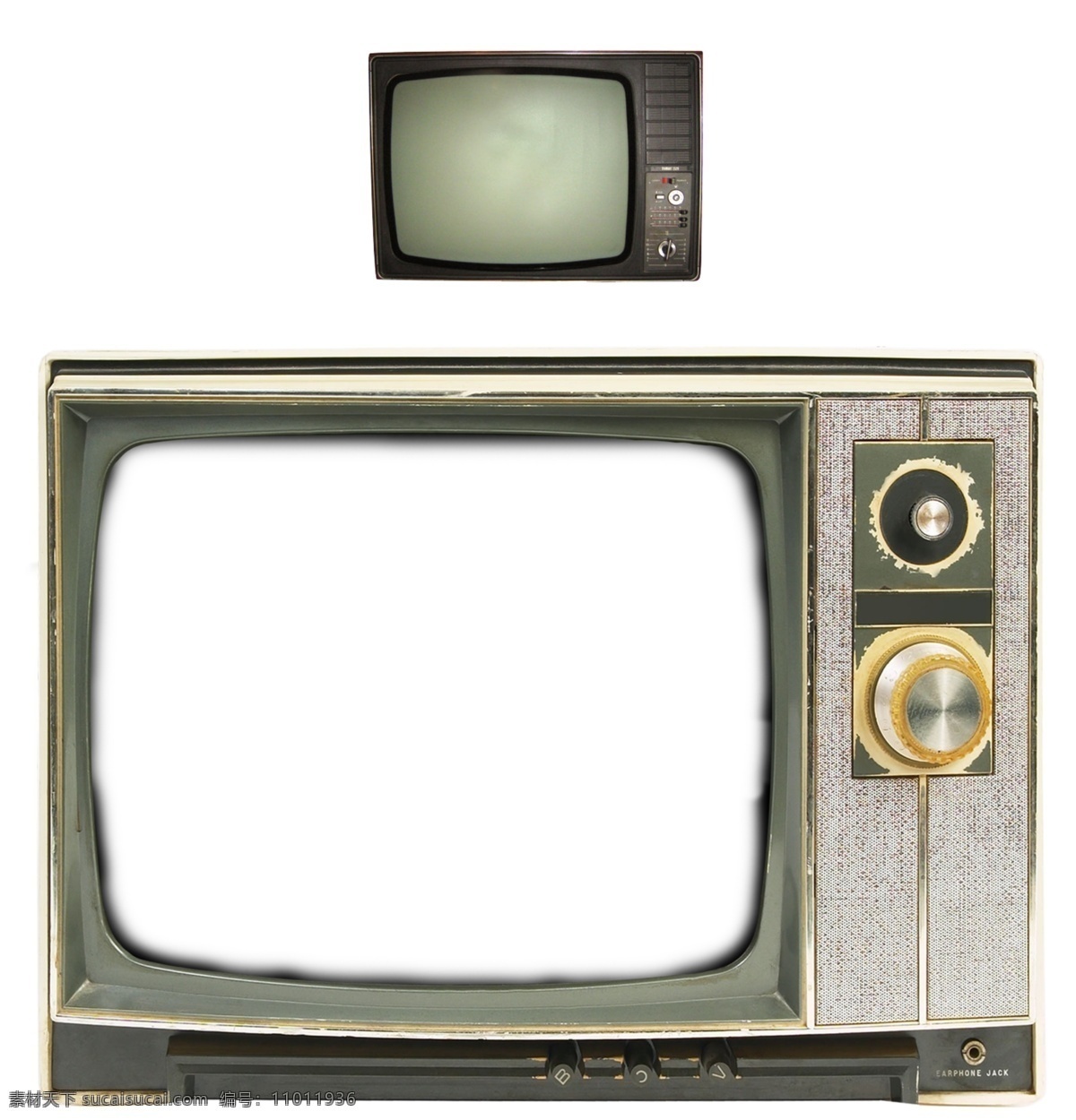 怀旧老电视机 白色