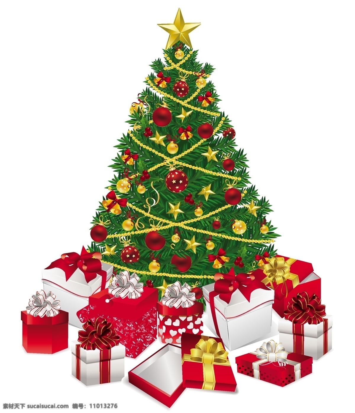 2011 圣诞 礼物 装饰设计 矢量 圣诞节 圣诞老人 圣诞礼物 圣诞树 节日素材 其他节日