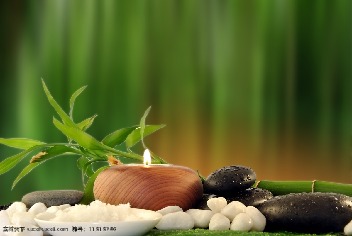 富贵竹 香薰 蜡烛 鹅卵石 香薰蜡烛 石头 其他类别 生活百科