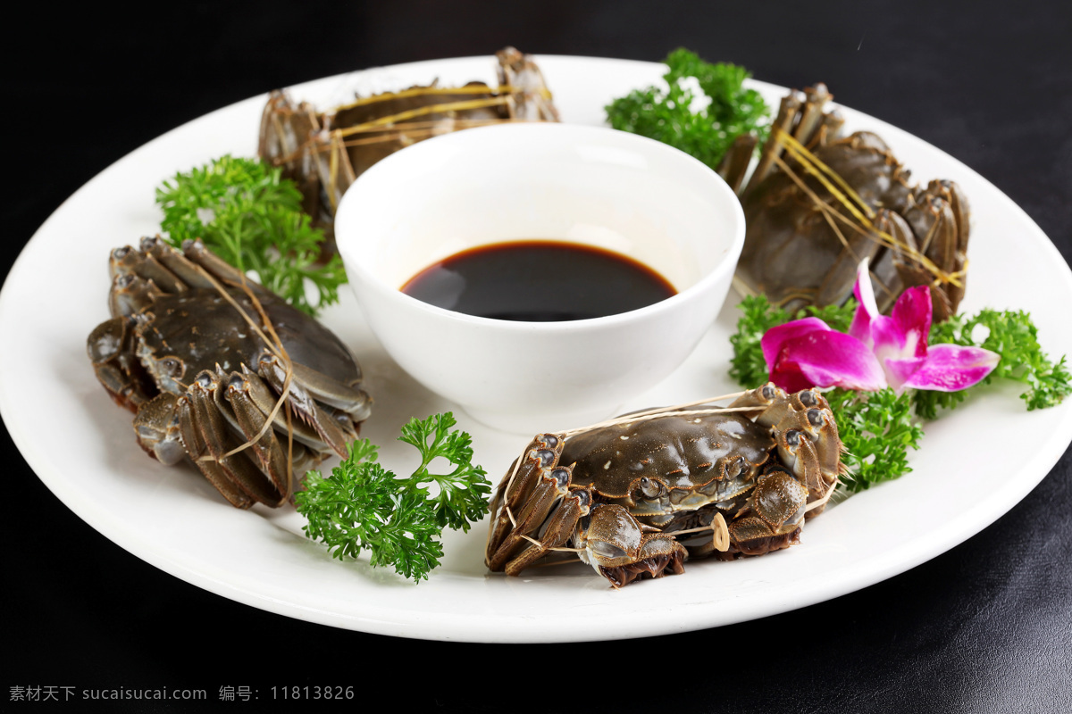 清蒸大闸蟹 大闸蟹 清蒸 蟹 蘸酱 传统美食 餐饮美食