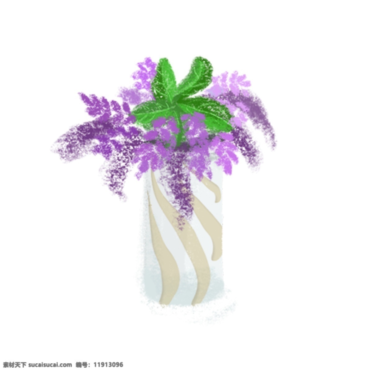花瓶 中 紫色 插花 元素 花朵