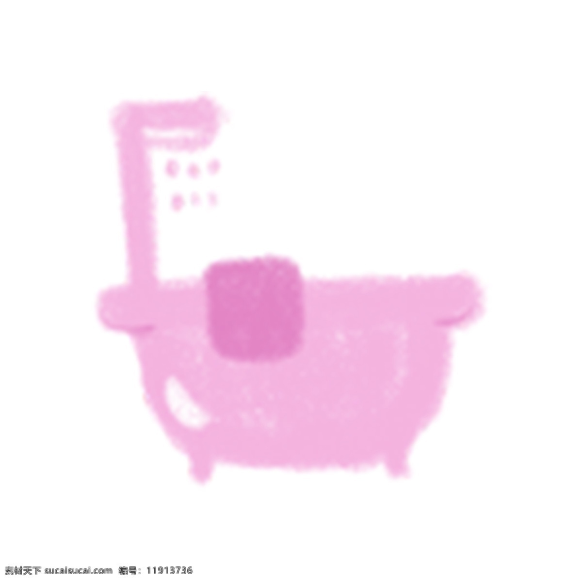 粉色 浴缸 插画 ui 图标 粉色浴缸 洗澡 泡澡 插画浴缸 卡通浴缸 ui图标 沐浴 厨卫