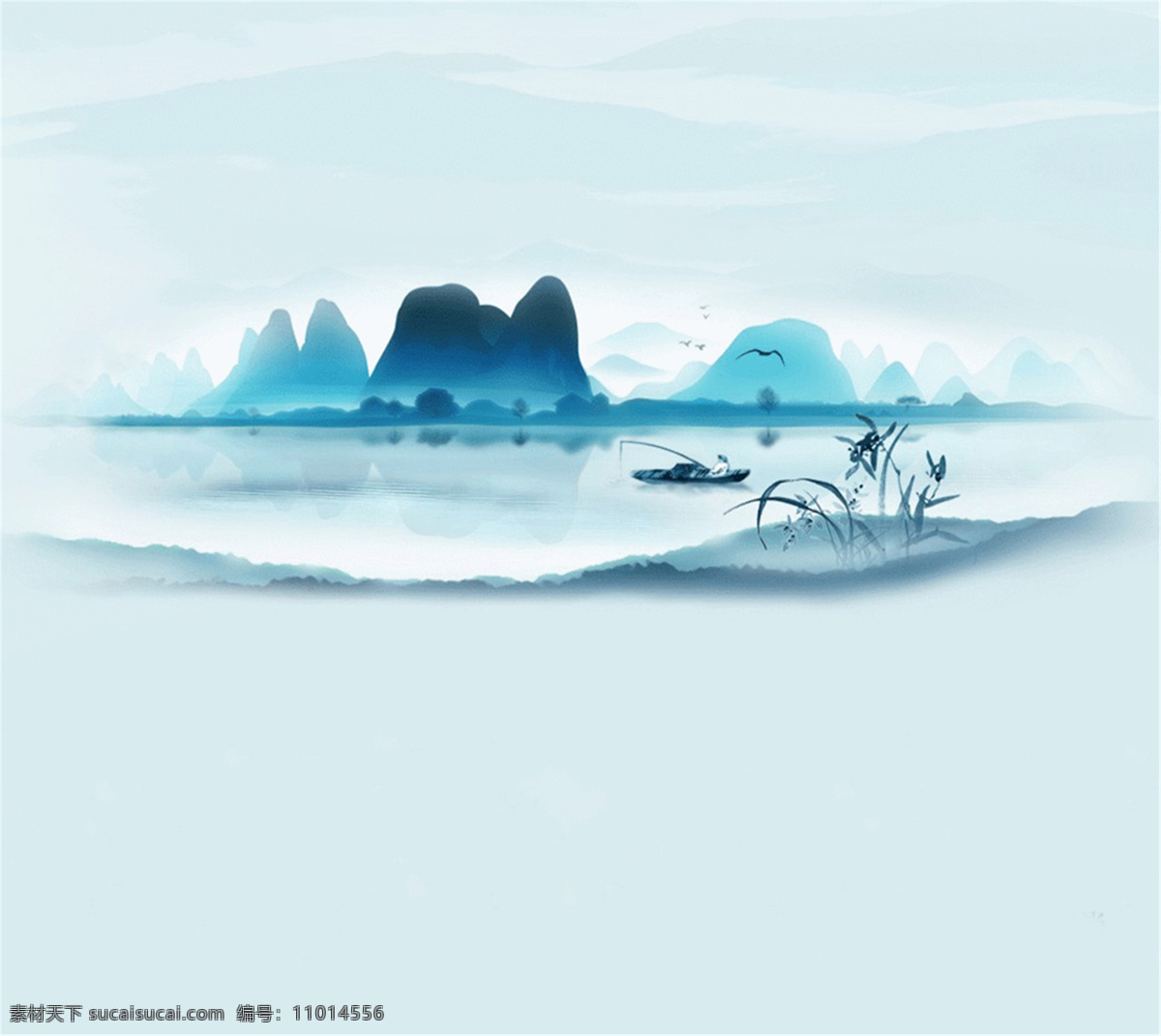 水墨风景 水墨 风景 中国风 毛笔 国画 文化艺术 绘画书法