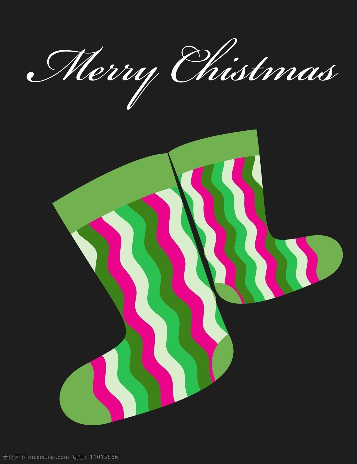 圣诞 袜 矢量 袜子 绿色 粉色 矢量素材 设计素材