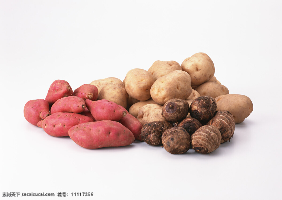 红薯 土豆 芋头 新鲜的蔬菜 蔬菜 有机蔬菜 绿色蔬菜 农产品 农作物 生物世界