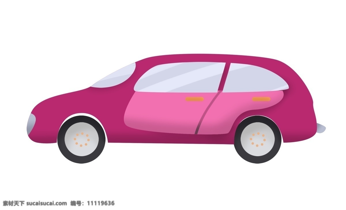 粉色 小汽车 插画 粉色的小汽车 卡通插画 汽车插画 进口汽车 国产汽车 高端汽车 白色的车窗