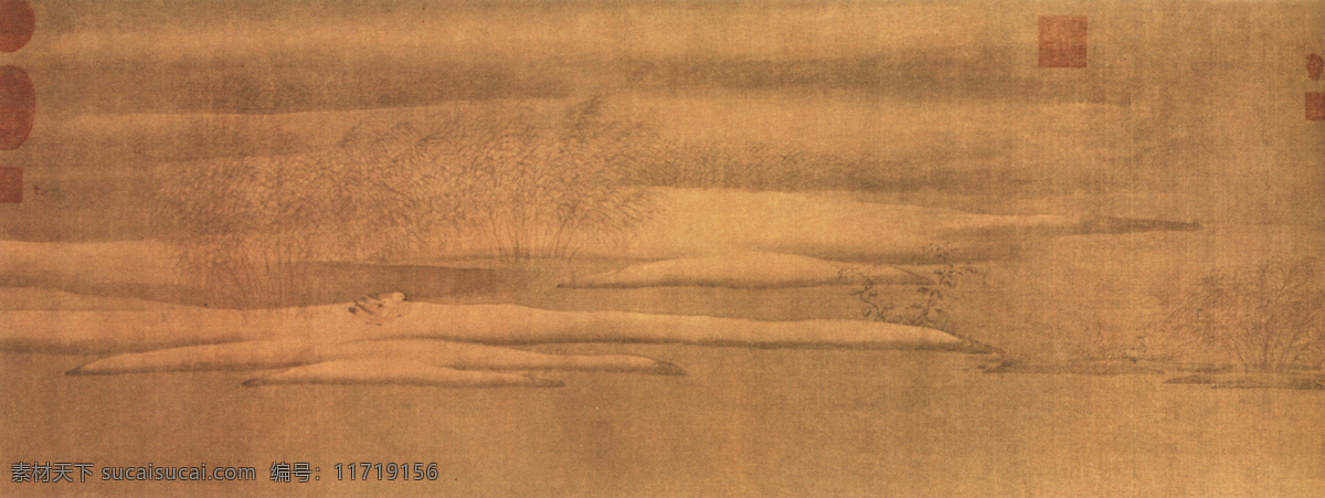 芦 汀 密 雪 图 第一部 分 山水 山水画 中国水墨画 名画 书画 文化艺术