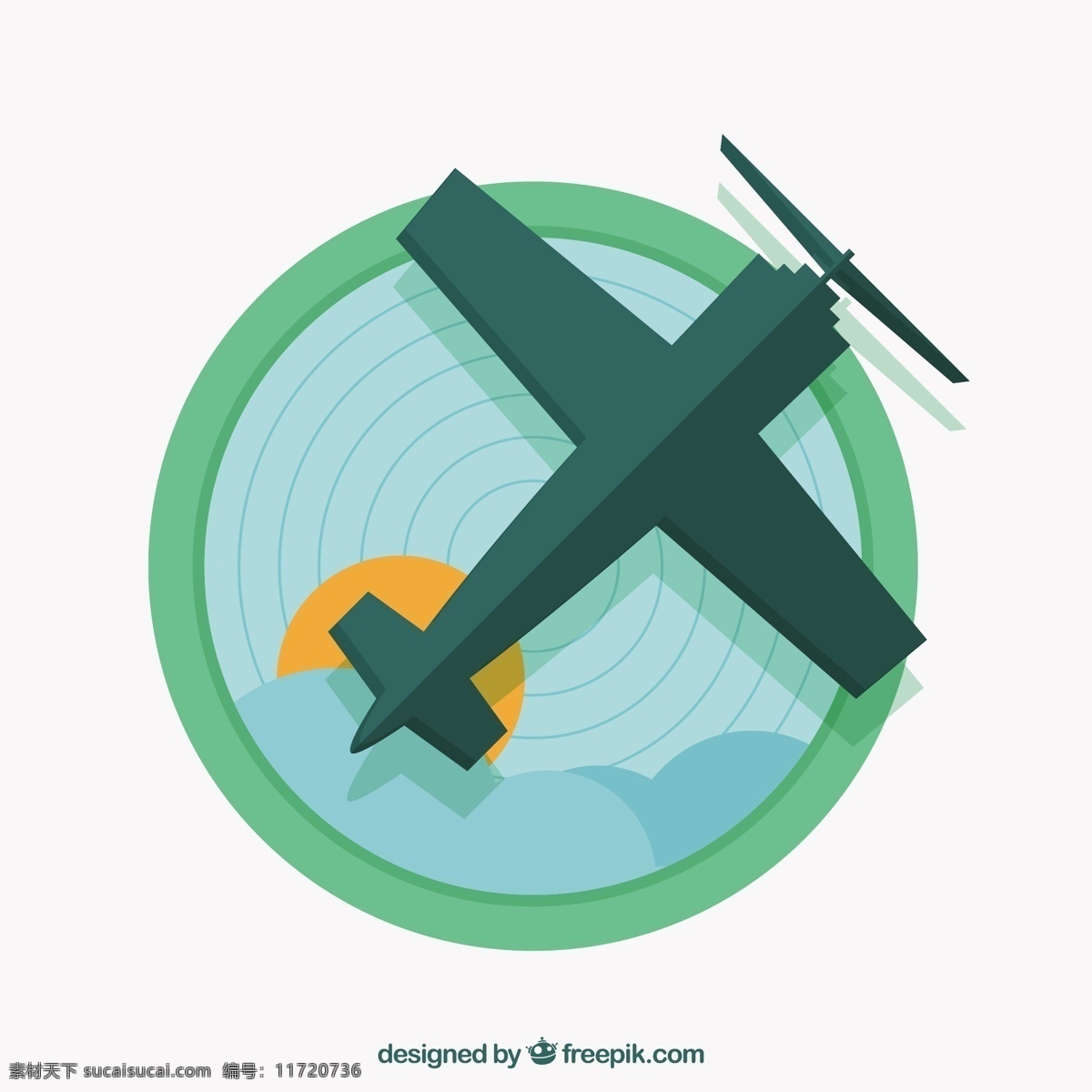 绿色飞机图片 绿色 飞机 运输 飞行 图标 高清 源文件