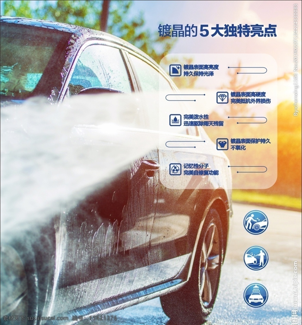汽车美容 装潢 镀晶优点 美容 五大特点