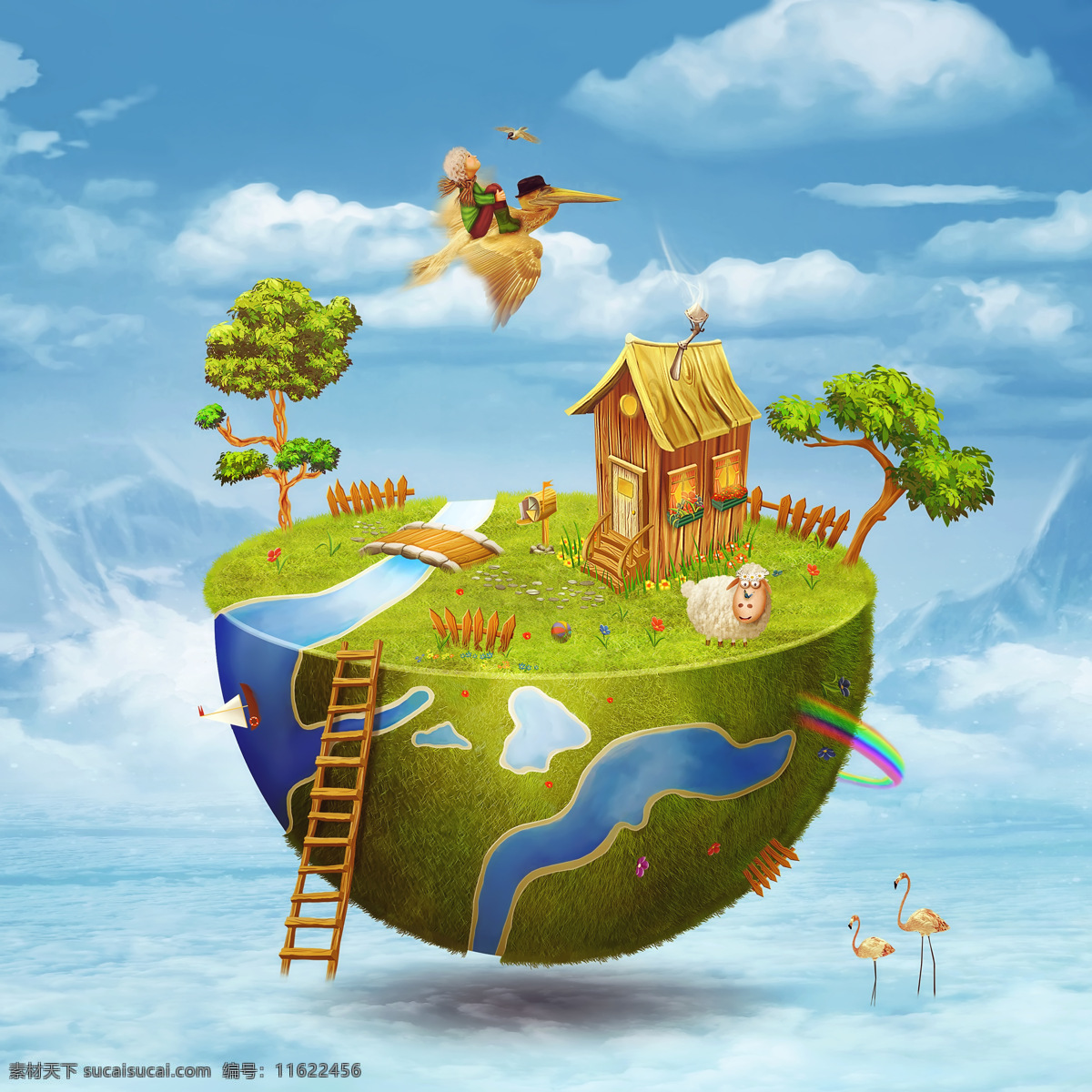 地球 上 动画 王国 地球上的房屋 半个立体地球 缤纷多彩地球 绚丽地球 绿色家园 立体地球 动漫王国 卡通漫画 卡通地球 生态环境 卡通动漫 动漫动画