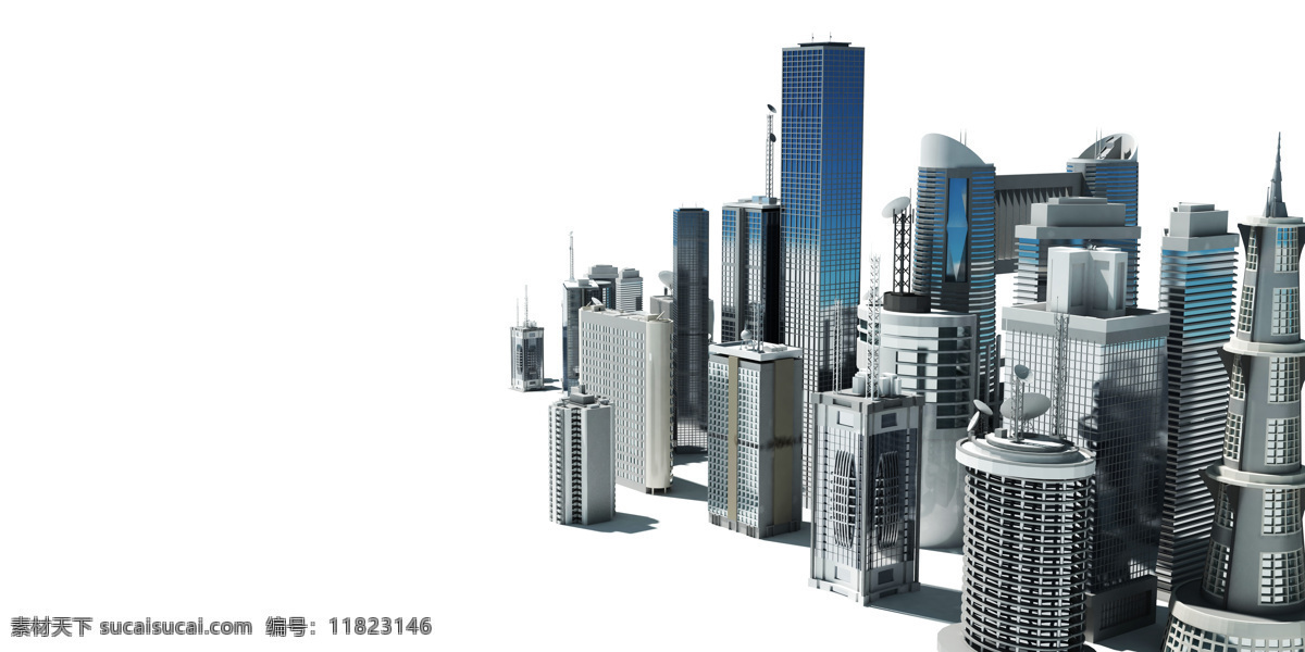 城市 3d 建筑设计 城市高楼 建筑模型 建筑 透视 效果图 3d建筑效果 环境家居 白色