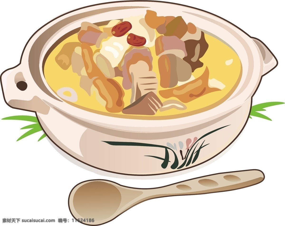 冬至 黄色 羊肉 汤 暖 心 冬季 食物 矢量 装饰 图案 勺子 砂锅 羊肉汤 冬季食物 肉汤