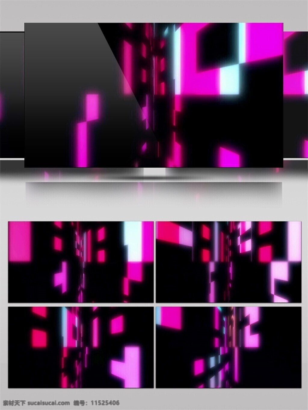紫色 梦幻 光斑 动态 视频 方块 光束 酒吧舞台 渲染灯光