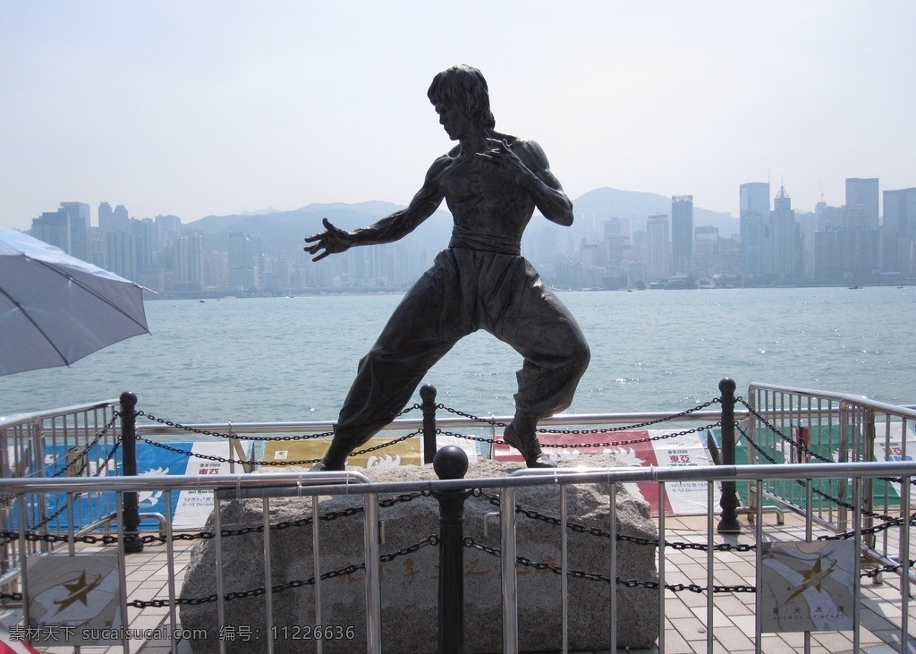 李小龙雕像 李小龙 美国 雕像 海边 阳光 旅游 国外旅游 旅游摄影