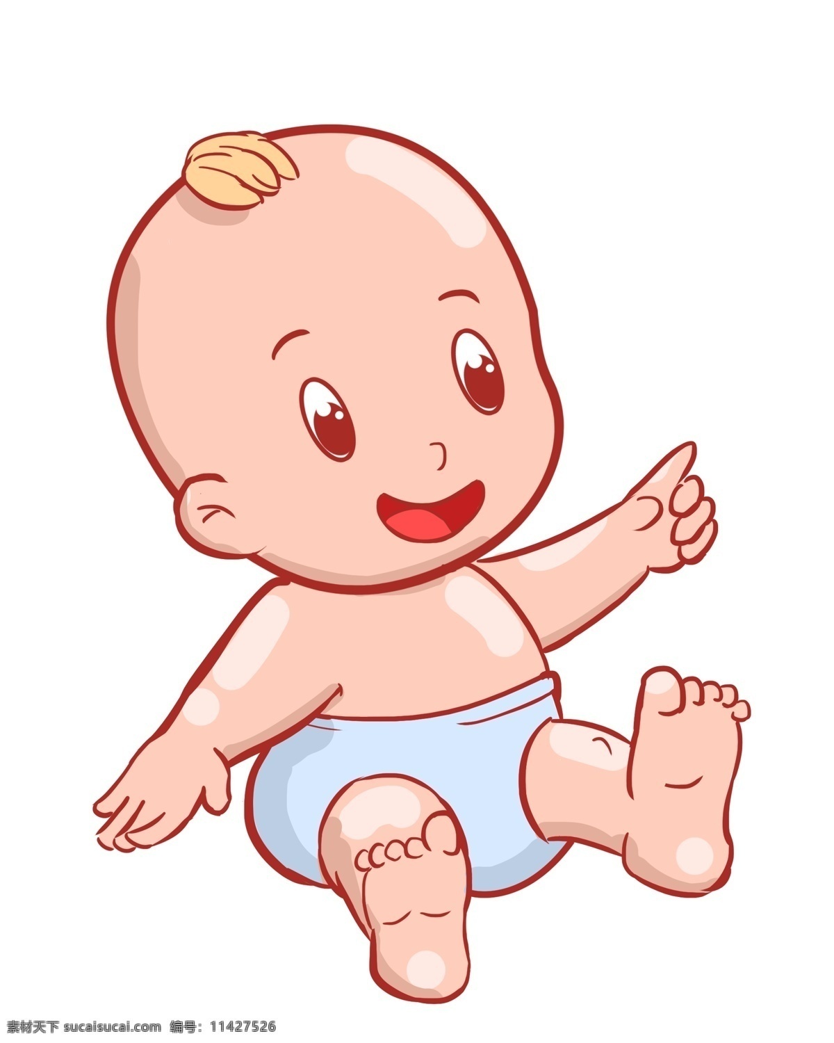 漂亮 婴儿 装饰 插画 漂亮的婴儿 可爱的婴儿 开心的婴儿 坐着的婴儿 微笑的婴儿 婴儿的插画