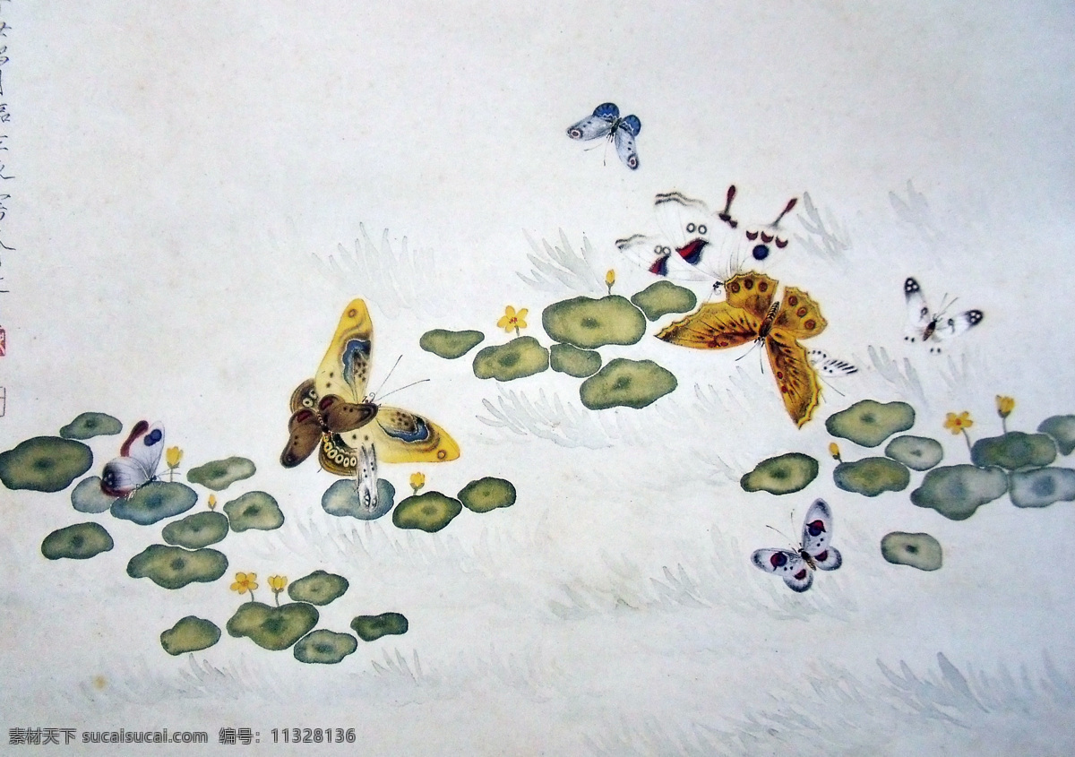 水墨 蝴蝶 荷花 水墨画 名画 花鸟画 风景写意画 国画 中国画 绘画艺术 装饰画 挂画 书画文字 文化艺术