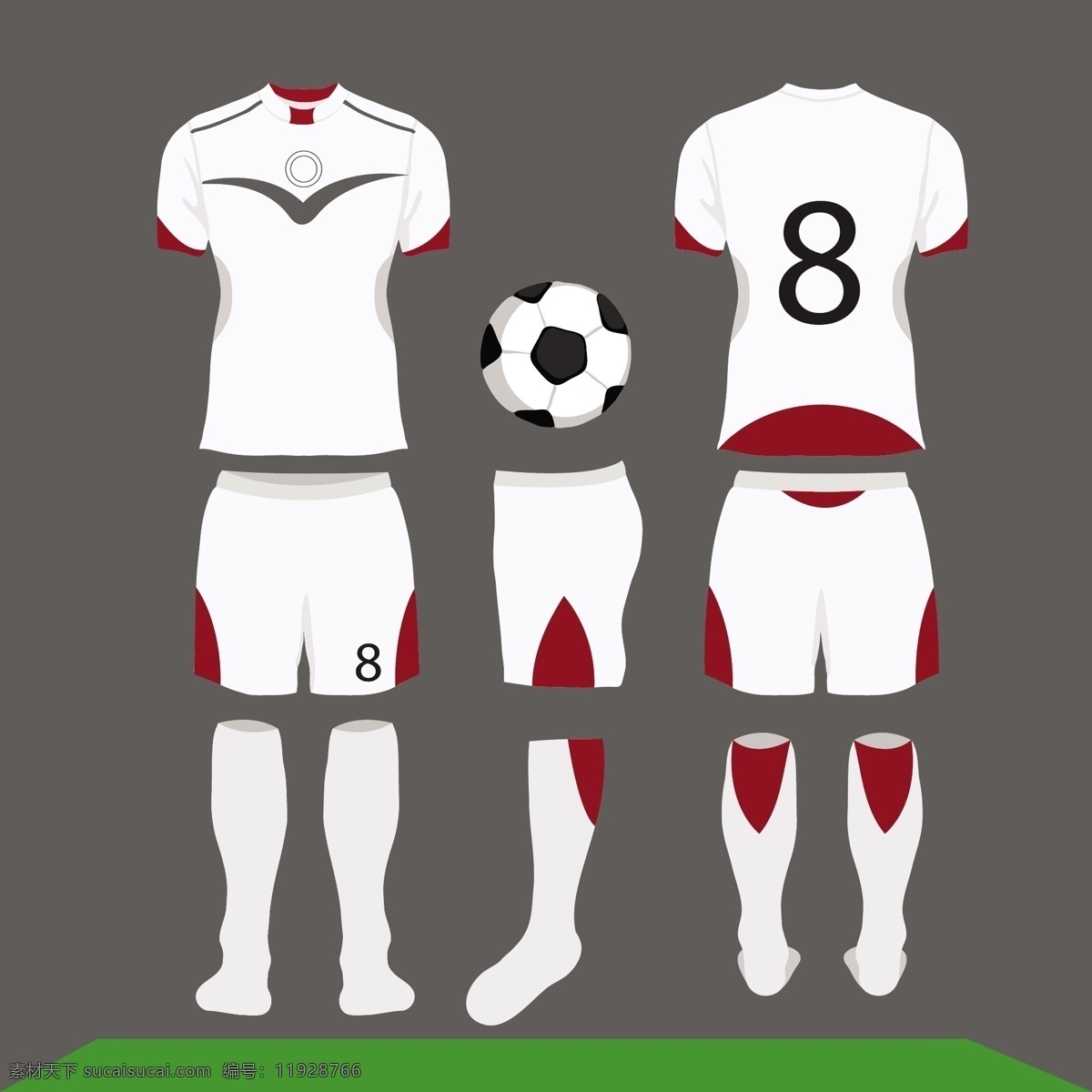 白色 红色 足球 球衣 体育 运动队 t恤 球 服装 玩 白 均匀 裤子 短裤 套装 短 发球 足球队 灰色