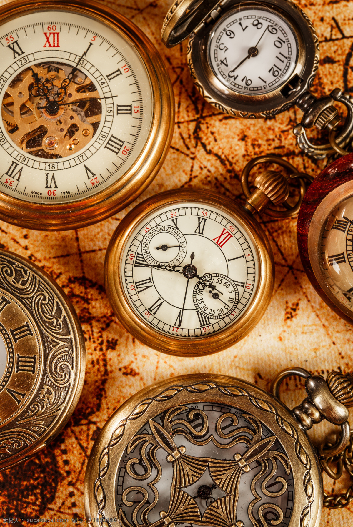 机械表 金色复古怀表 闹钟 挂表 手表 表盘 钟表修理 钟表 表 怀表 生活百科 生活素材