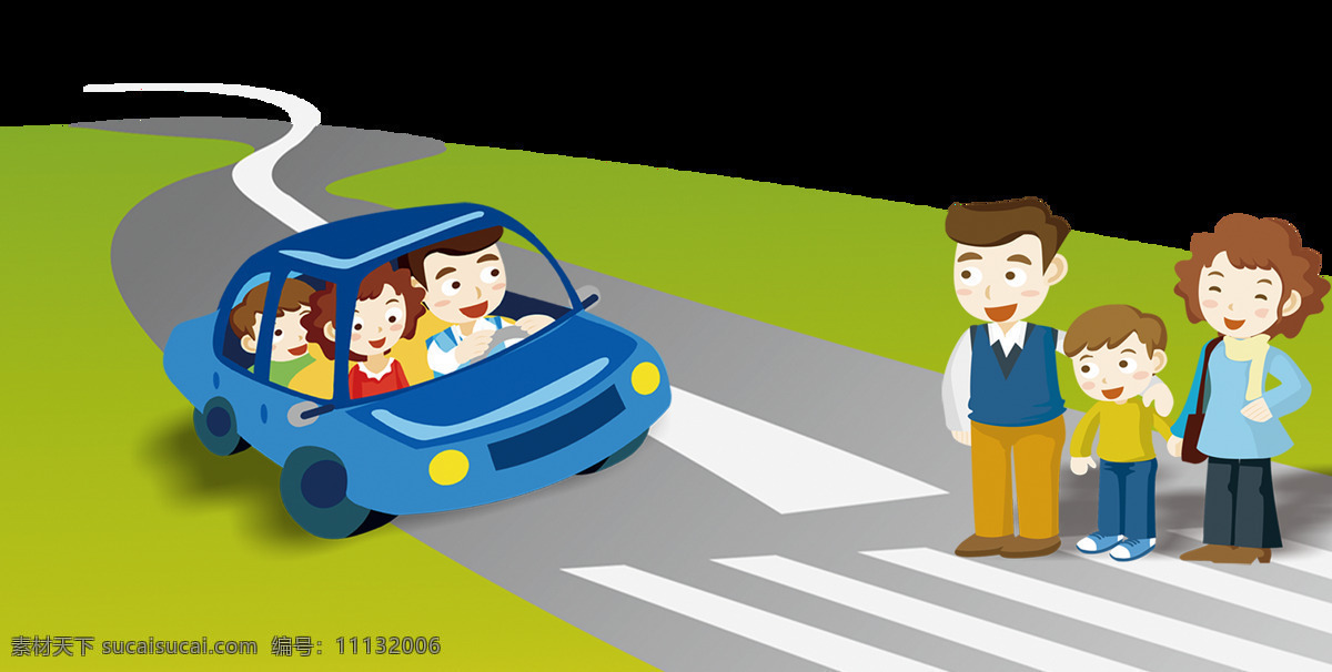 世界 交通安全 日 卡通 马路 红绿灯 插画素材 秩序 安全 人物素材