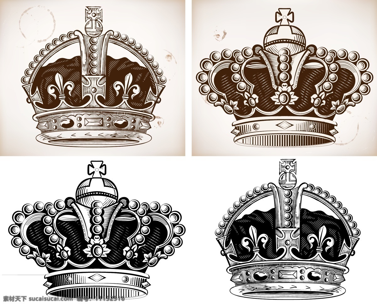 款 豪华 欧式 皇冠 矢量 贵族 皇室 金色 图案 细致 质感