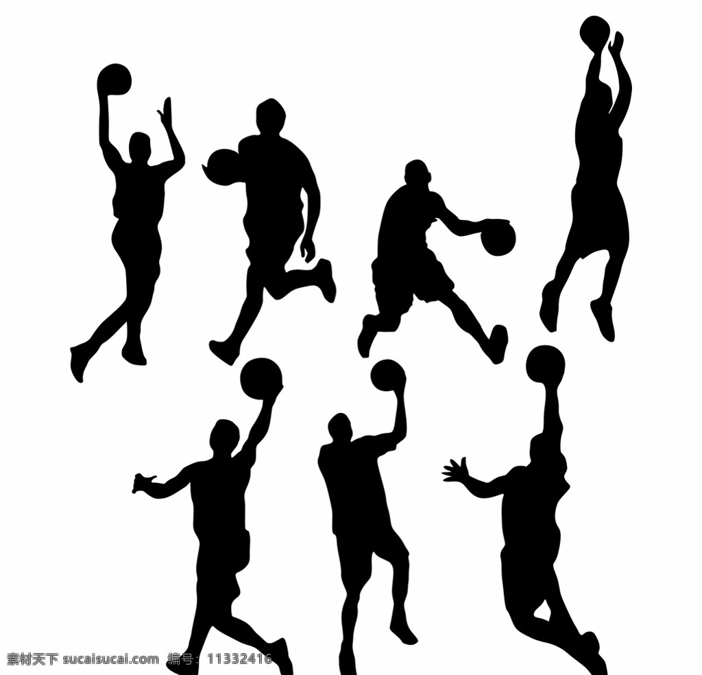 打篮球图片 打篮球 篮球 剪影 运动员 篮球运动 篮球运动员 矢量 矢量素材 矢量素材运动