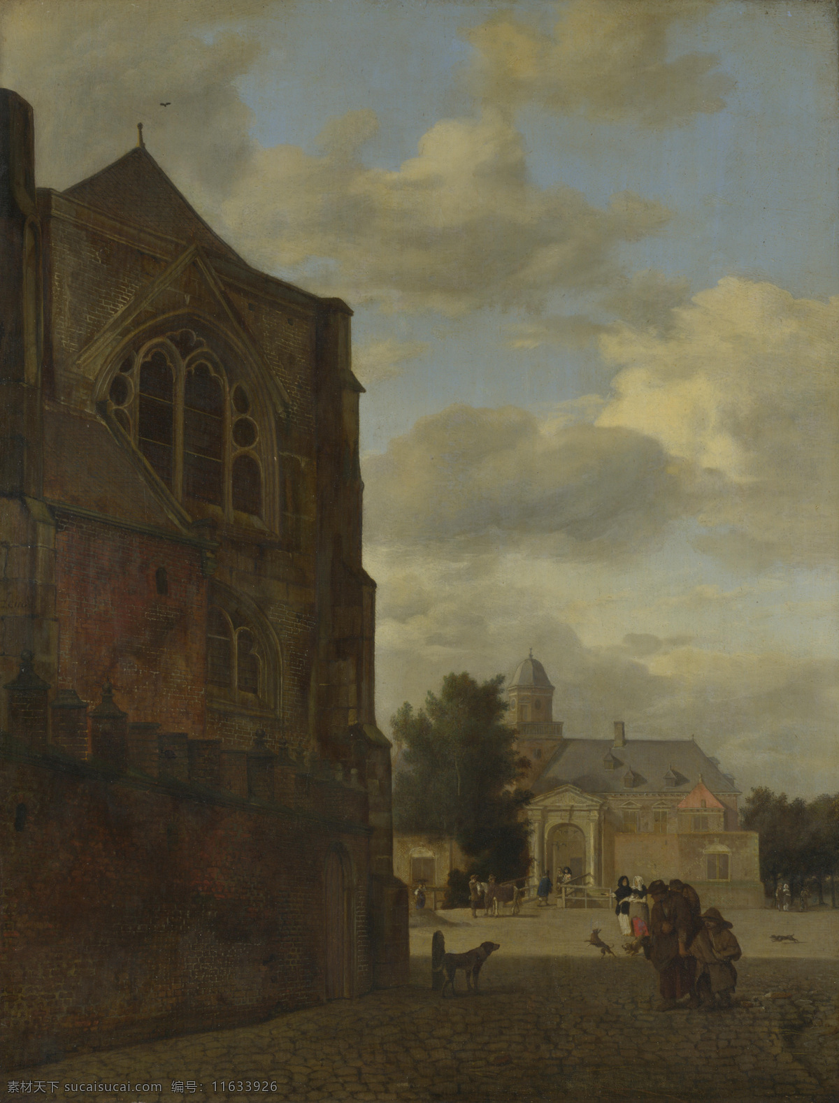 castle 大师 画家 古典 画 建筑 景物 装饰画 油画 nijenrode of view imaginary an heyden der van jan 人物 高清 西方 国外 现代 家居装饰素材