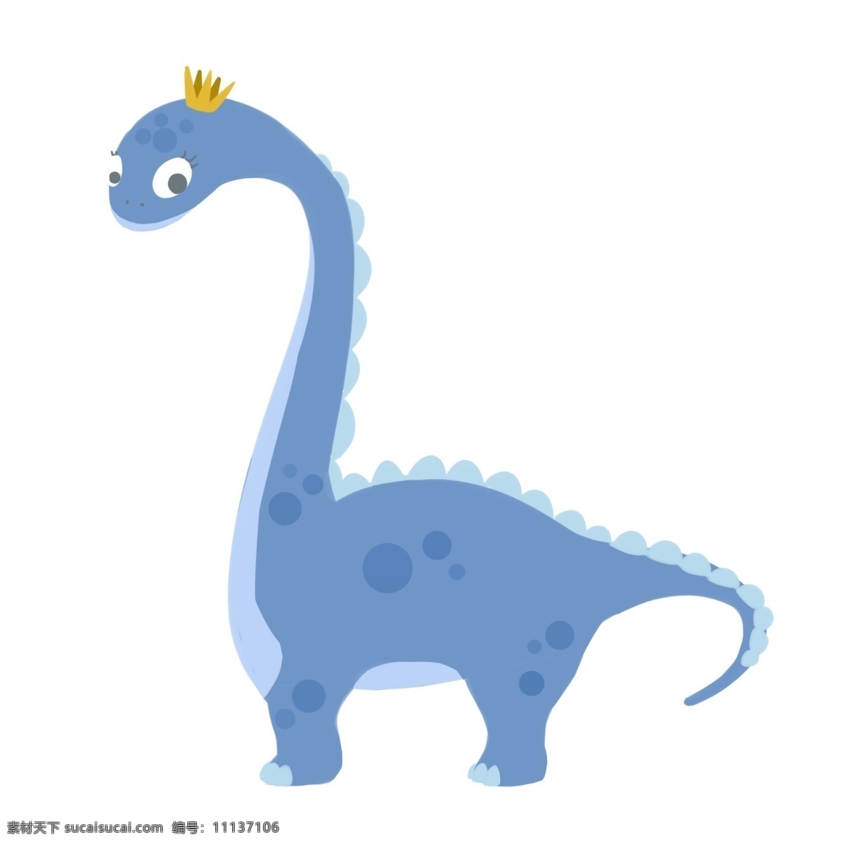 戴 皇冠 恐龙 插画 黄色皇冠 卡通恐龙 漂亮的恐龙 灭绝动物 蓝色恐龙 霸王龙 恐龙装饰插画