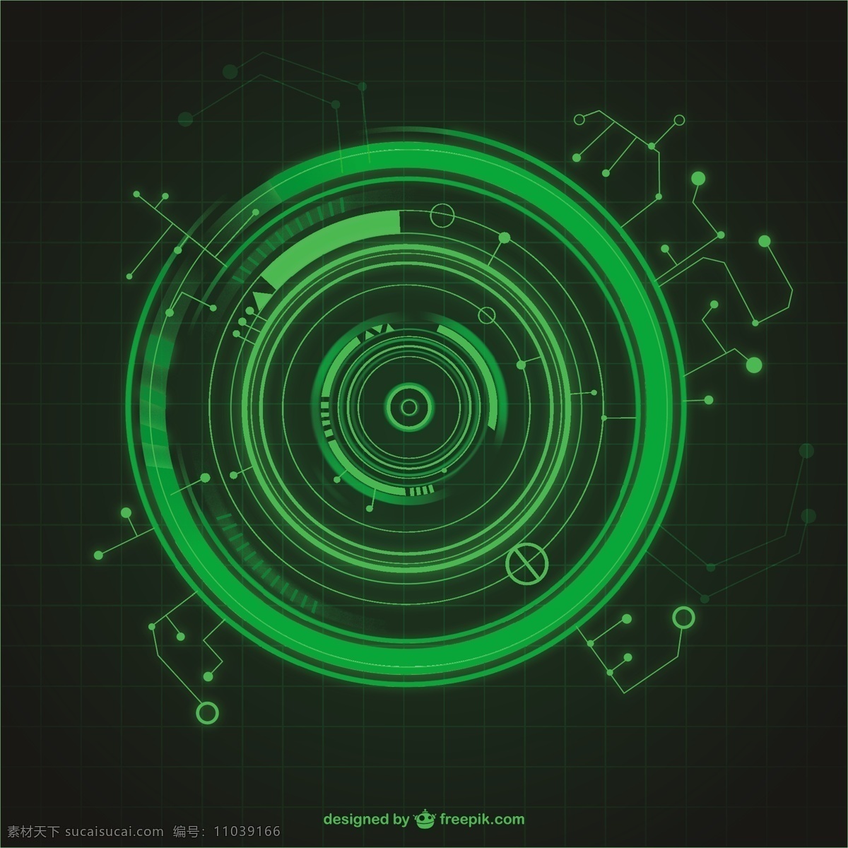 绿色技术的圆 背景 循环 技术 绿色 绿色背景 技术背景 循环背景 黑色