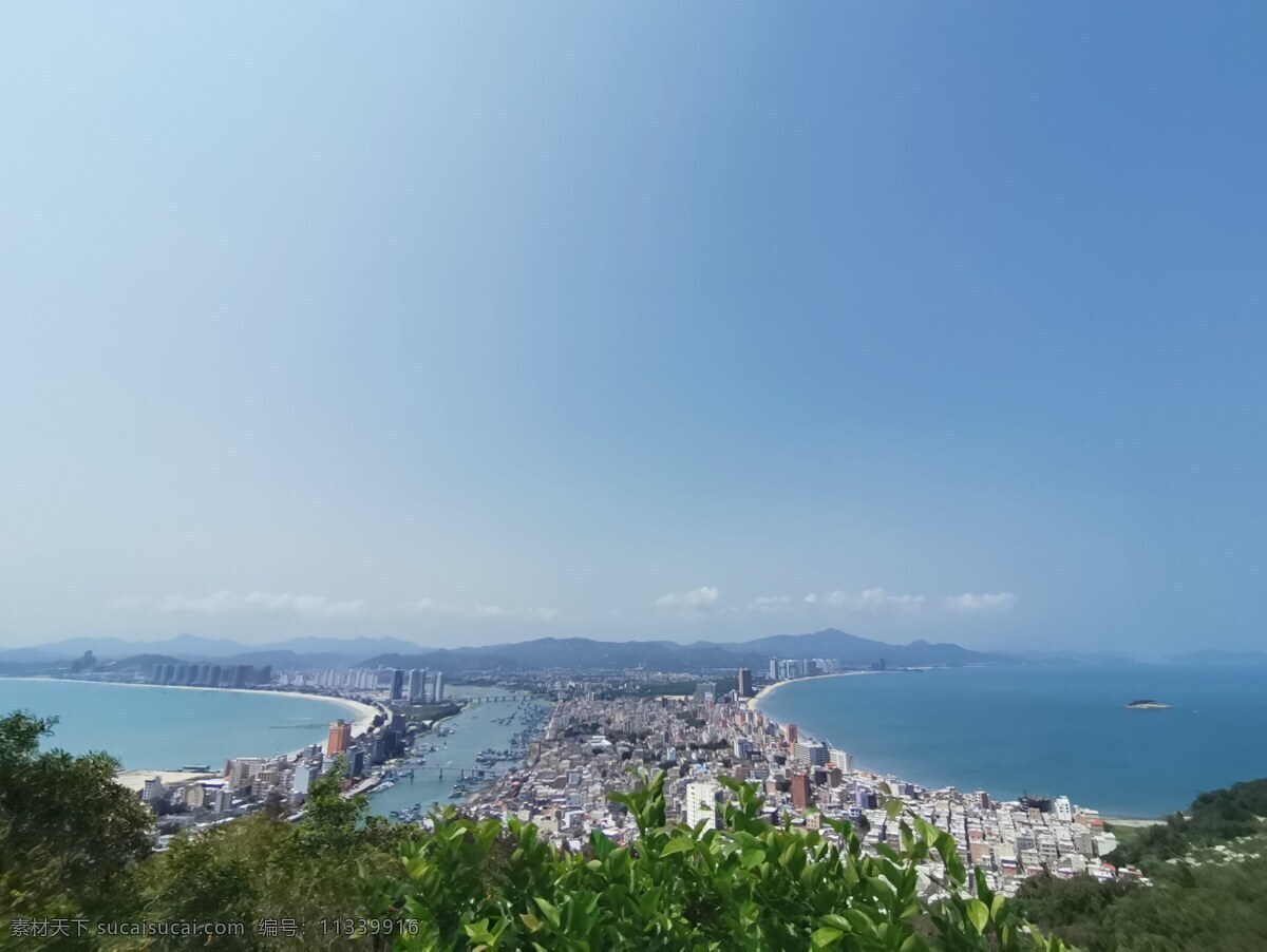 双月湾观景台 大海 景观 景点 惠州 双月湾 蓝天 观景台 旅游摄影 国内旅游